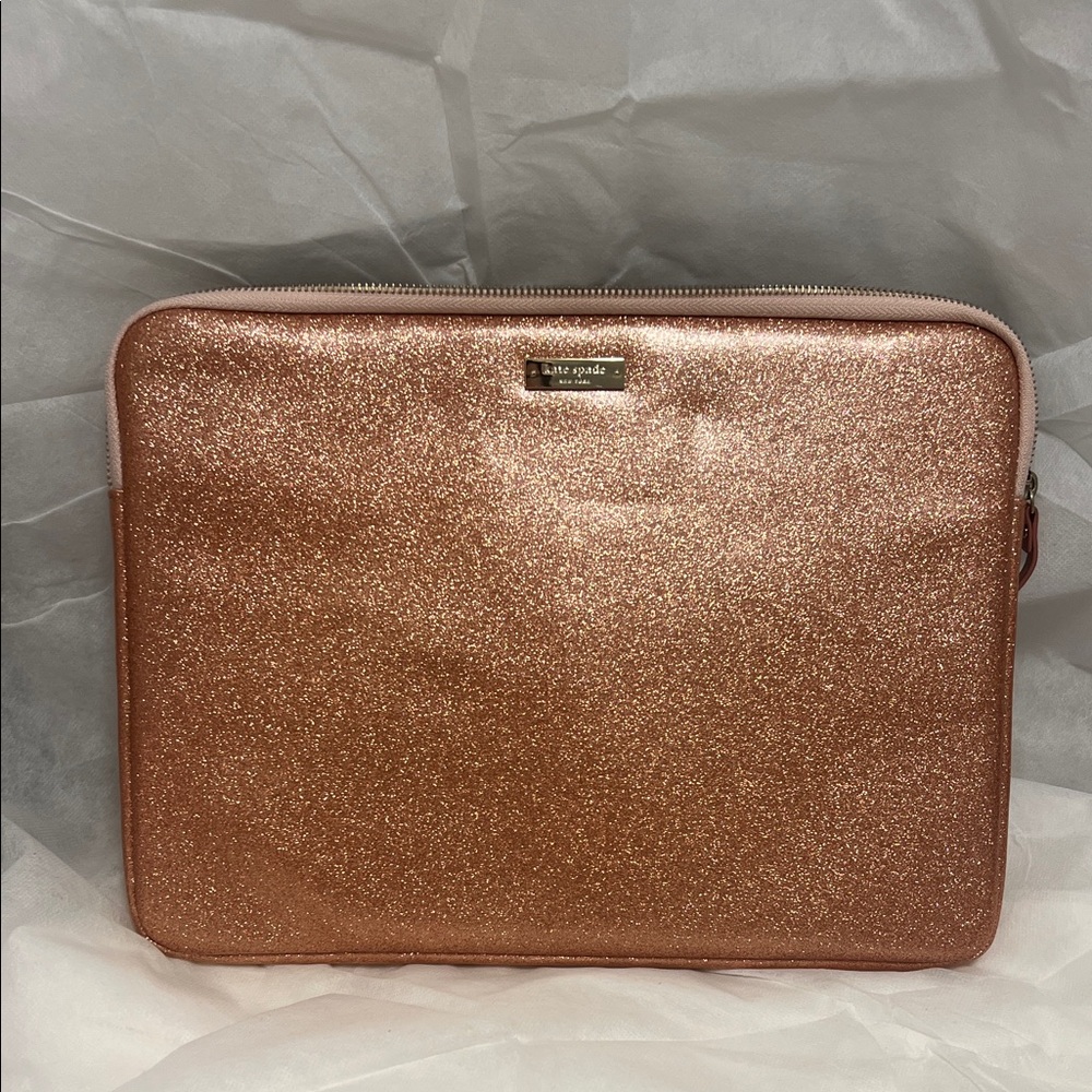 Kate Spade Rose Gold Glitter Laptop Case